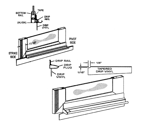 shower door sweep sizes